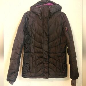 Lands' End Down Puffer Jacket with Adjustable Hood,‎ Size XS